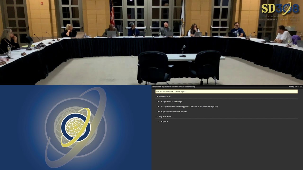 SD308 Board of Education (9/26/2022) YouTube
