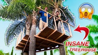 I Built a CRAZY TREEHOUSE in my Backyard!!