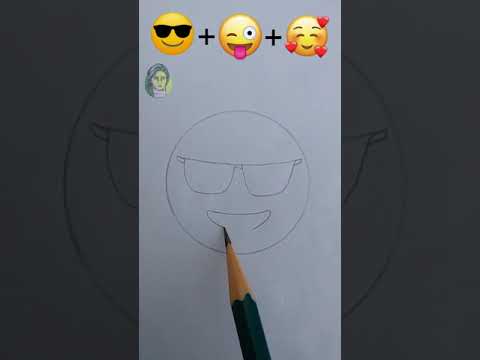 😎+😜+🥰=? Emoji Drawing | How To Draw Emoji | Creative Drawing | Emoji Mix Drawing #emoji #creativeart