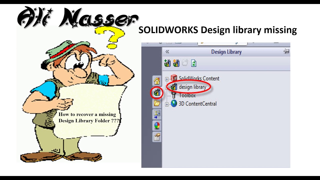 How to recover a missing SOLIDWORKS Design Library Folder YouTube