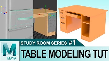 Table Modeling Tutorial in Autodesk Maya 2017 | 3D Tutorials for Beginners | Study Room Series #1