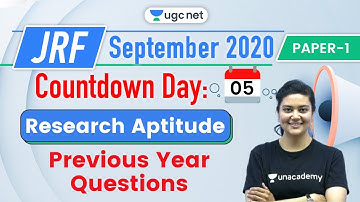 07:30 AM - JRF UGC NET Paper 1 | Research Aptitude by Aditi Sharma | Previous Year Questions