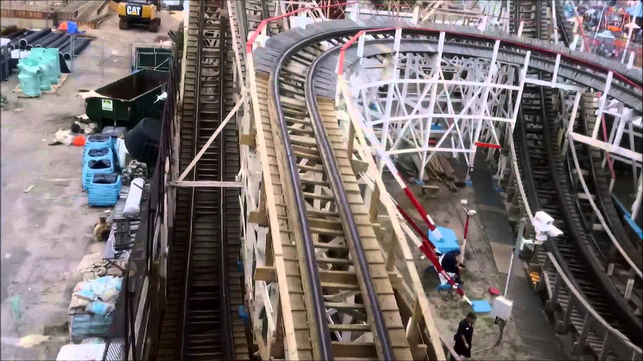 Coney Island Cyclone on Ride Back Row POV / July 19, 2014 YouTube