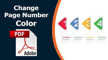 How to change page number font color in PDF using Adobe Acrobat Pro DC