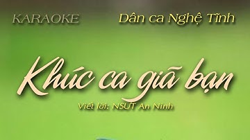 Khúc Ca Giã Bạn Karaoke - Dân Ca Nghệ Tĩnh @Tone thấp