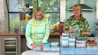 LocknLock 6-Piece Rectangle Set with Removable Colored Trays on QVC