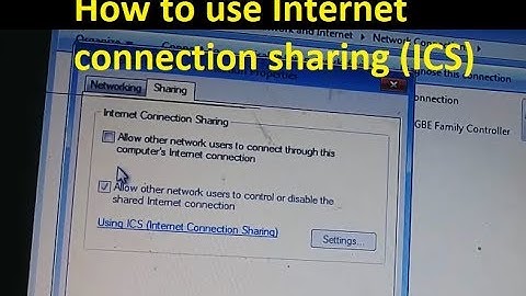 How to use Internet connection sharing  /shared WiFi