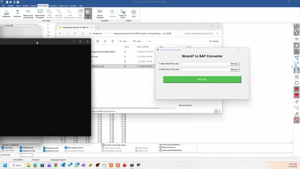Strand7 and IDEA StatiCa Integration using Python