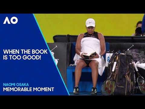 Naomi osaka reads her book mid-match! | australian open 2024