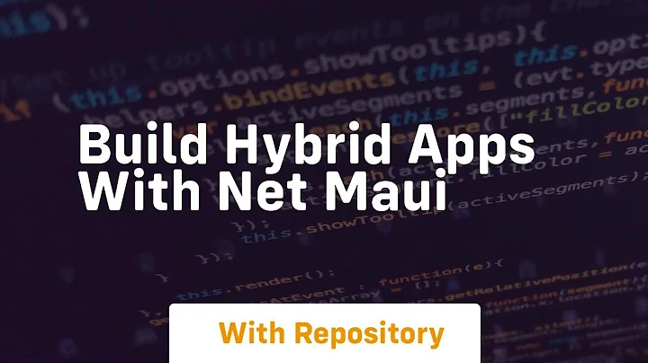 Build hybrid apps with net maui