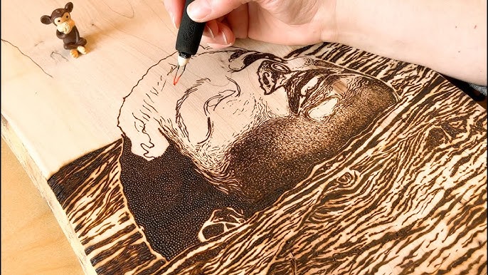 Pyrography Techniques – Whiskers Created 5 Ways wood burning