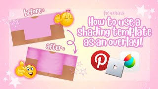 How to Use a Shading Template as an Overlay **EASY** | Medibang tutorials | roblox designing