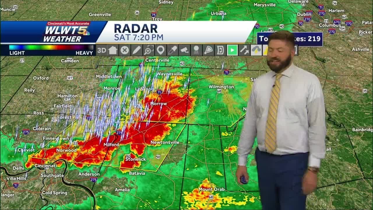Tracking line of severe storms - YouTube