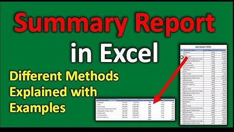 SUMMARIZE Data Like a Pro in Minutes with Excel - Summary Report in Excel