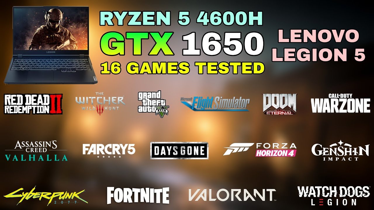 GTX 1650 Laptop + Ryzen 5 4600H | Test in 16 Games in 2021 