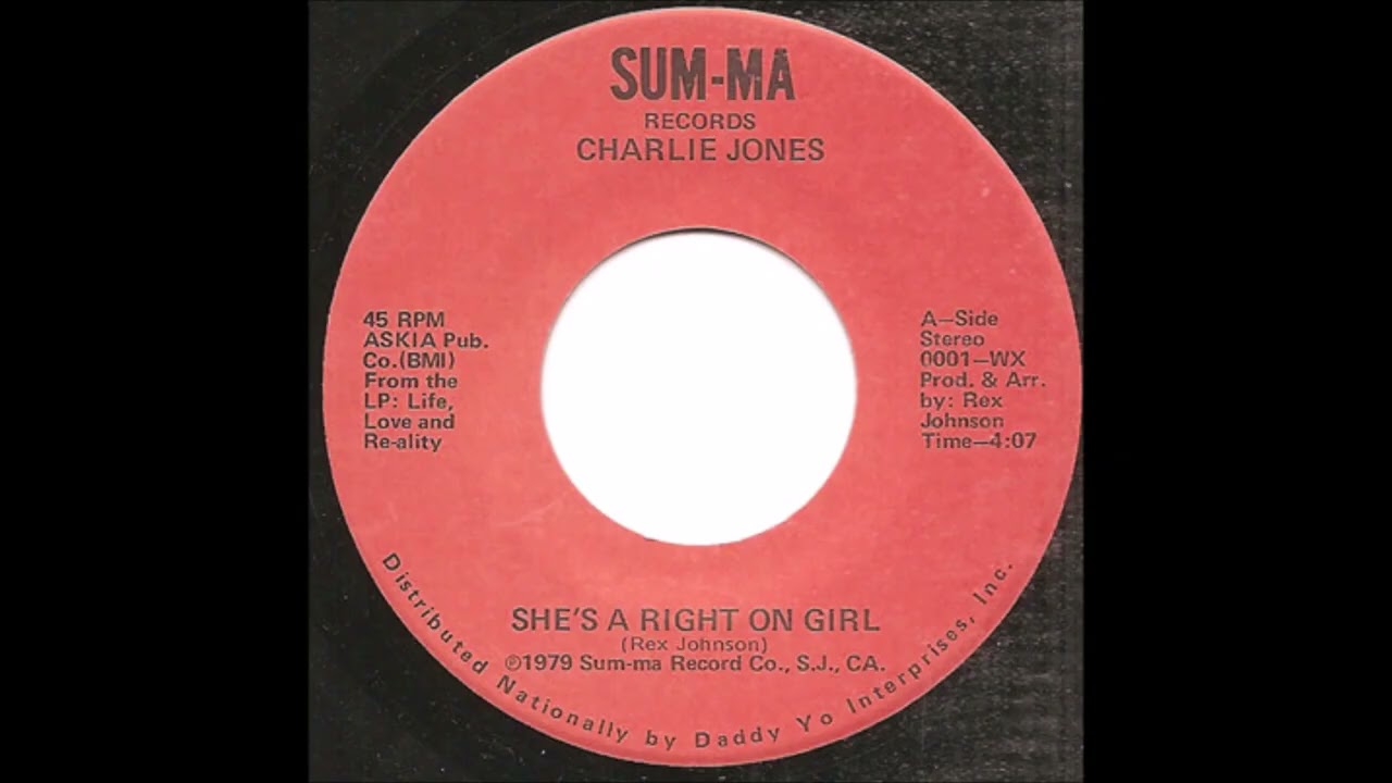 CHARLIE JONES   SHE'S A RIGHT ON GIRL (Soul sample)