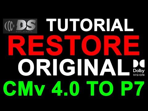 Transfer CMv 4 0 Dolby Vision From WEB Streaming To Profile 7 Bluray Disc Dovi Scripts Tutorial 