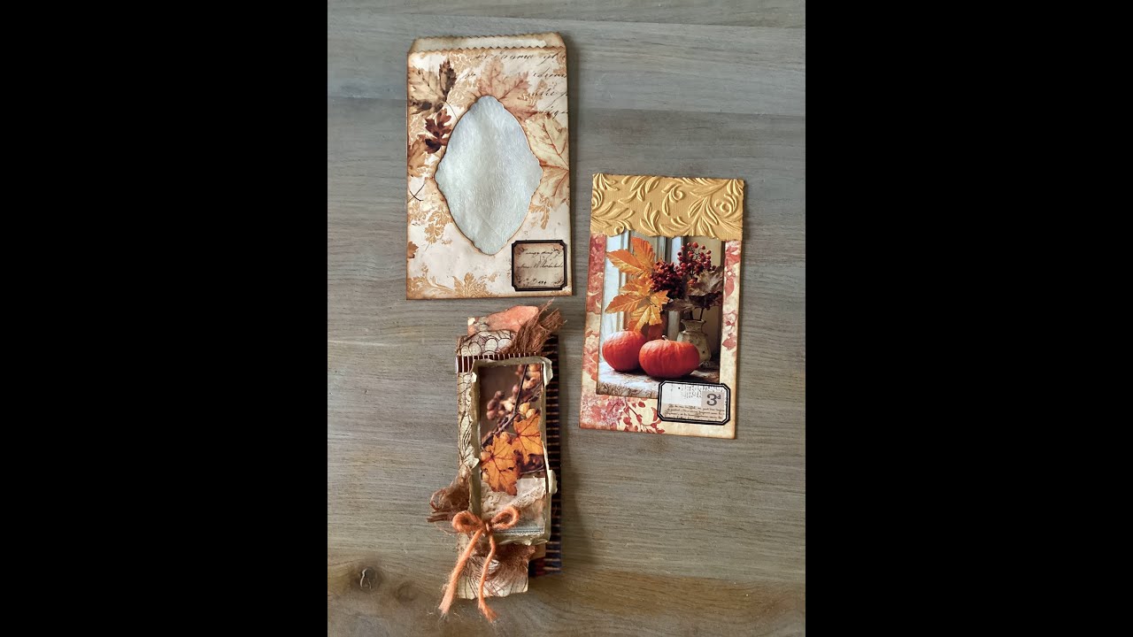 Let’s make an Autumn Journal / a Journal card, a Snippet and decorate the Bag /Part 8 /Craft with me