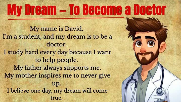 My Dream to Become a Doctor  Simple English Listening 👂 practice  | Speak English Fluently
