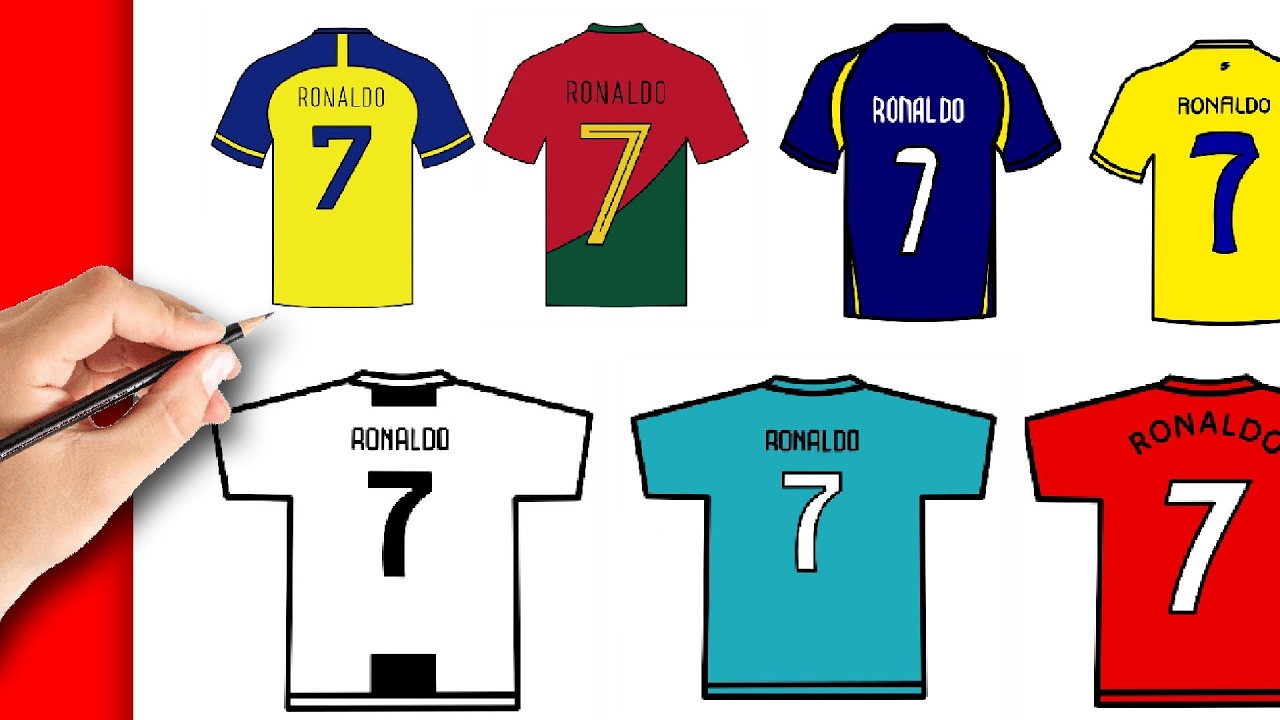 HOW TO DRAW ALL SHIRTS OF RONALDO CR7