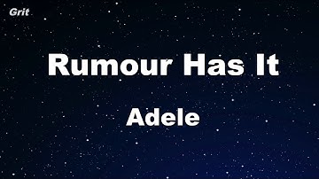 Rumor Has It - Adele Karaoke 【No Guide Melody】 Instrumental