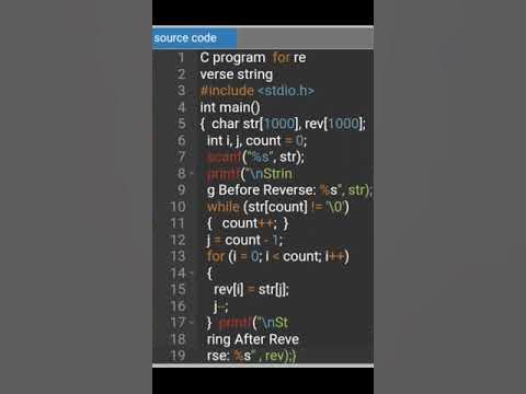 Write a program to print reverse string in C language 📛🎃📛 - YouTube