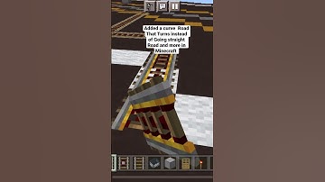 Added a curve  Road That Turns instead  of Going straight  Road and more in Minecraft #bridge #rail