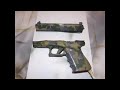 Покраска оружия Glock 23 KJW в камуфляж Flecktarn camo.