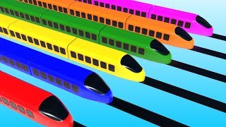 Цветные поезда // Учим цвета // Развивающие мультики для детей