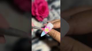 3d flower with glow powder #shorts #nails #flowers #3d