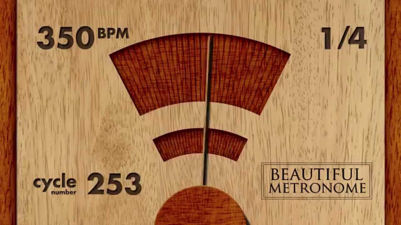 temporary 350 BPM 1/4 Wood Metronome HD