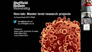 Dr David Smith   Non lab; Masters Level Research Projects