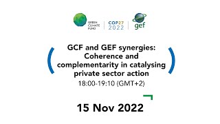 GCF and GEF synergies: Coherence and complementarity in catalysing private sector action