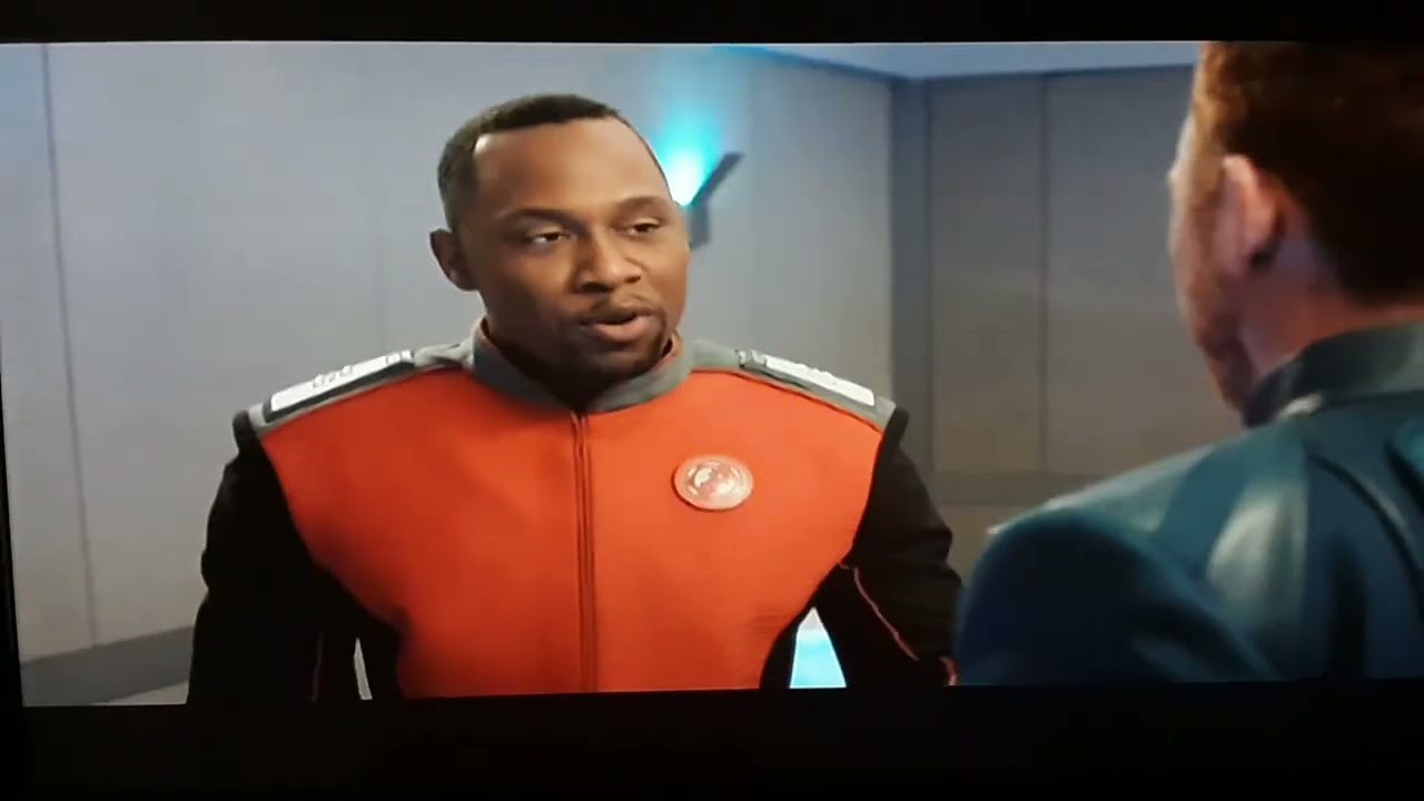 Lt. John LaMarr (J. Lee) from The Orville *BOOM* and Lt. Gordon Malloy (Scott Grimes)