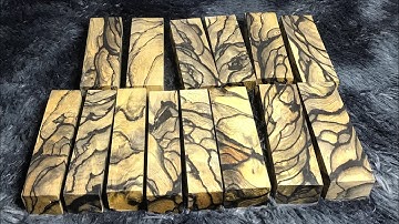 Phôi Cán Dao gỗ Mun Hoa tuyệt đẹp