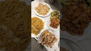 So much food! $35 family meal at Panda Express 🐼 🥡 #pandaexpress