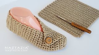 How to Crochet Crossover Slippers from a Rectangle Pattern DIY Tutorial for Handmade Gifts by naztazia 165,779 views 5 months ago 3 minutes, 51 seconds