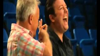 EXTRAS Bloopers: Ricky Gervais \& Keith Chegwin - Pop Knob In Fanny