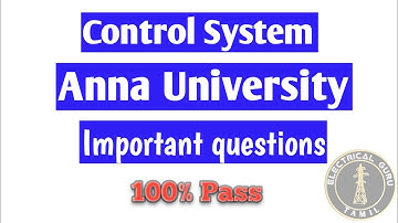 Control system important questions