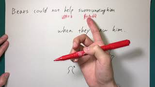 【動名詞】cannot help ～ing【熊に囲まれる英語】