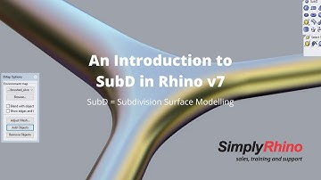 An Introduction to SubD (Subdivision Surface Modelling) in Rhino3d v7