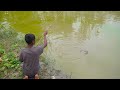 Hook fishing  asian traditional hook fishing  fishing in village by abtvbd