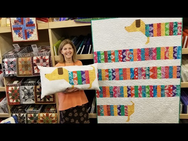 Wiener Dog Quilt? All Wrapped Up Pattern! - YouTube wiener-dog-quilt-all-wrapped-up-pattern-youtube
