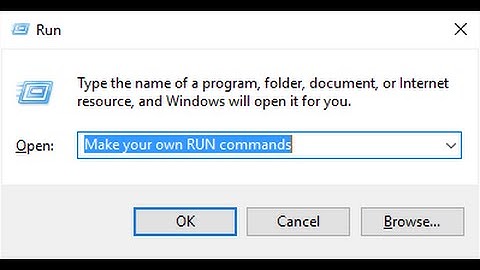 Make your own RUN commands - Windows 10