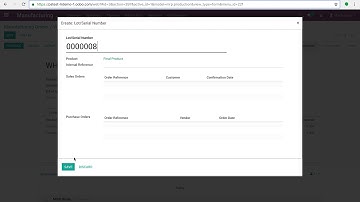 Odoo V12   Manufacturing Traceability