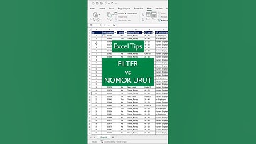Excel Tips - Nomor Urut Tetap Berurutan Meskipun Difilter