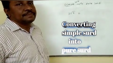 #simplesurd #puresurd Converting simple surd into pure surd #praveentutorialpoint