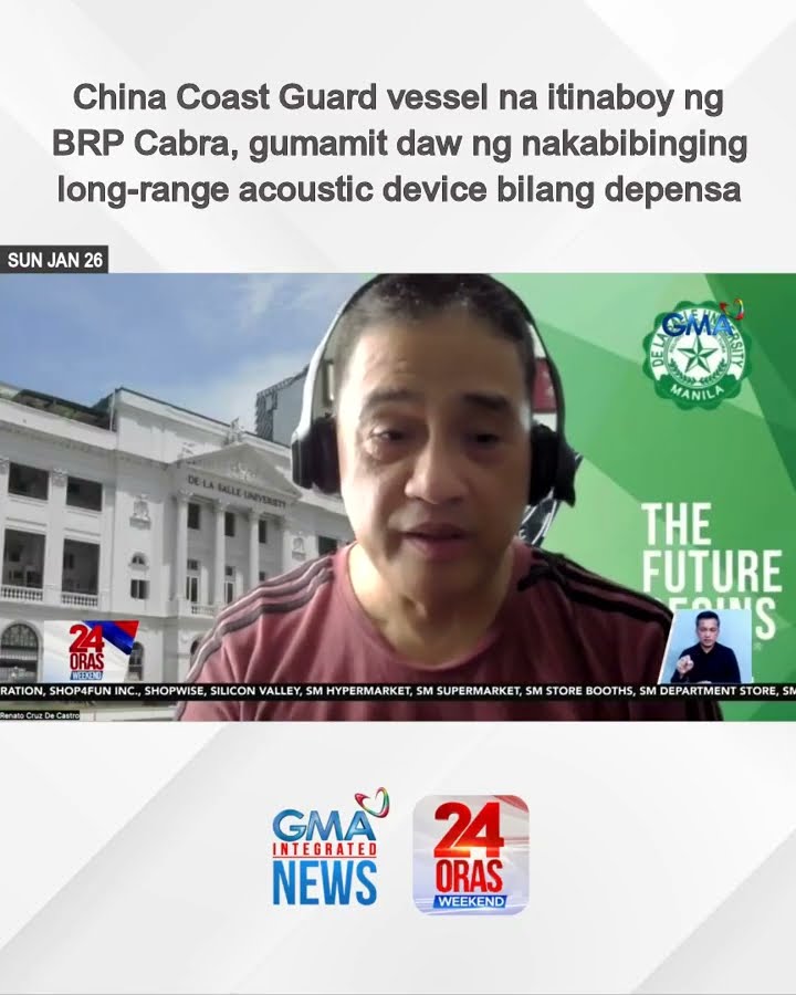 China Coast Guard vessel na itinaboy ng BRP Cabra, gumamit daw ng nakabibinging... | 24 Oras Weekend