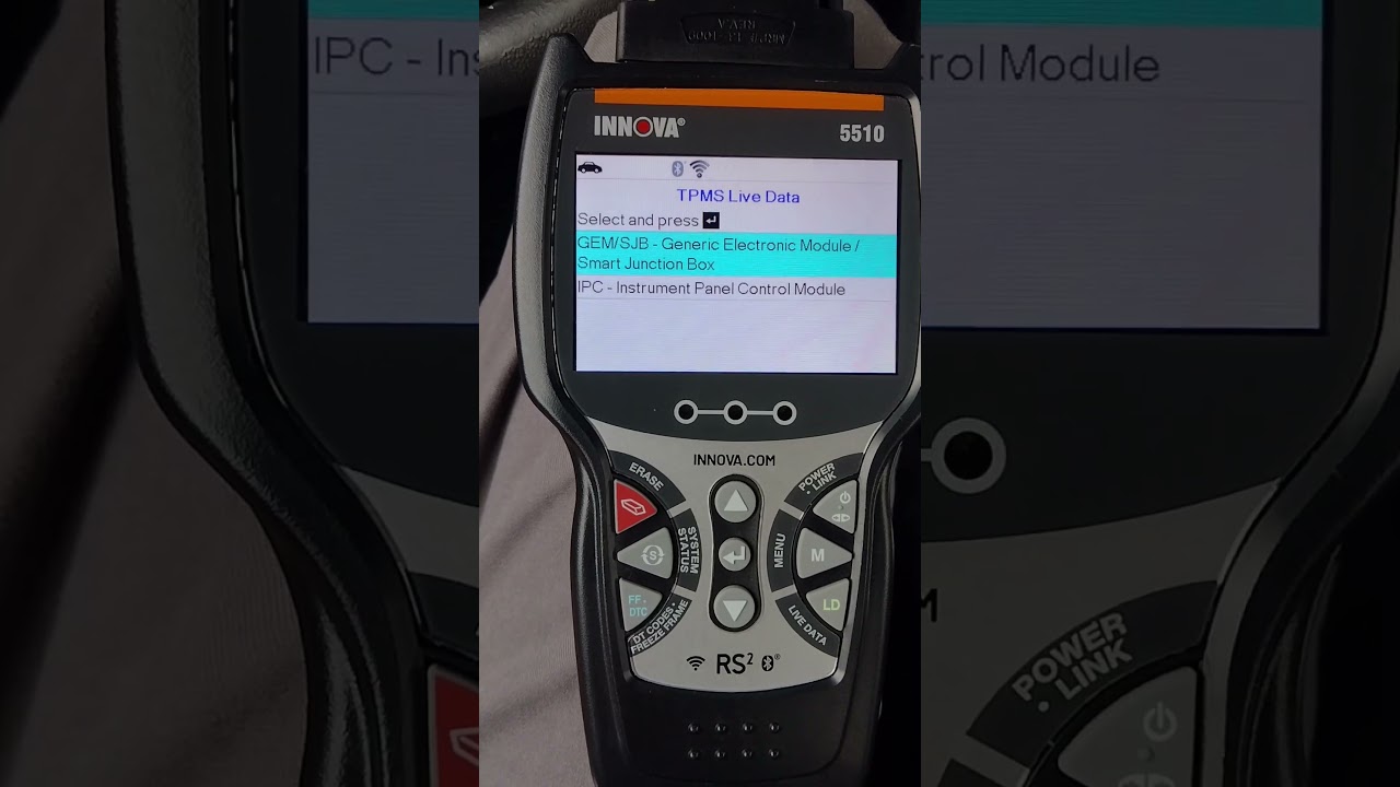 Как работать с данными TPMS Live Data с помощью Innova 5610