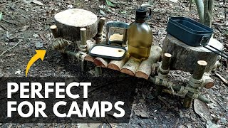Building a Bushcraft Camp Cook Station for the Fire Pit